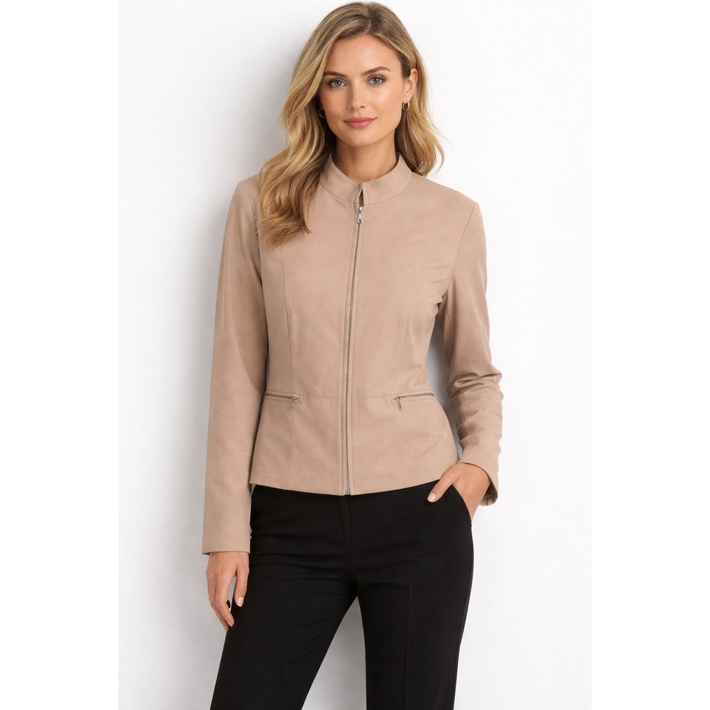 Worthington Women Business Stretch Workwear Chic 22W Tan NWT Blazer Suit Jacket